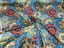 Satin Charmeuse digital printed fabric 54â wide. Beautiful soft silky colorful abstract design.  Sold by the yard