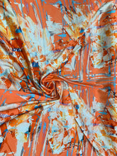 Designer digital printed Charmouse fabric 54â wide. Beautiful coral ivory shades printed fabric sold by the yard. Best use for apparel