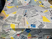 Designer digital printed Charmouse fabric 54â wide.  Beautiful newspaper print fabric sold by the yard.  Best use for fashion & apparel