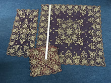 Decorated hand embroidered table mats, sold by the set of 4 pcs.