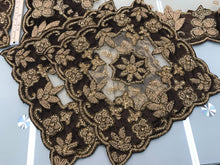 Decorated hand crafted table mat, sold by the set of 4 pcs