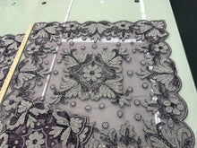 Hand embroidered table mat, sold by the set of 4 pcs