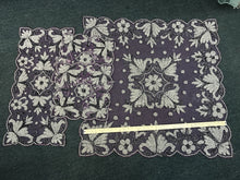 Hand embroidered table mat, sold by the set of 4 pcs