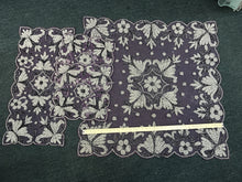 Hand embroidered table mat, sold by the set of 4 pcs